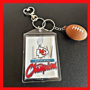 KC Keychain 🏈 Keychain includes Heart Shape Silver Medal Spring Clip.